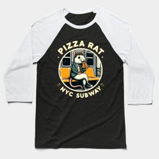 Pizza Rat New York Subway NYC Subway Train Baseball T-Shirt